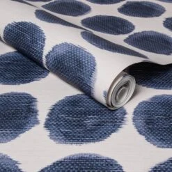 Textile Dot Peel & Stick Wallpaper Blue - Opalhouse™: Removable, Repositionable, Stain-Resistant, Washable Vinyl -Home design GUEST 96ce5418 5636 4f76 a3c6 de9eead5c16a