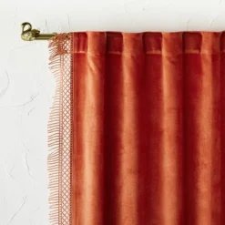 1pc Light Filtering Velvet Macrame Trim Window Curtain Panel Burnt Orange - Opalhouse™ Designed With Jungalow™ 7 1pc Light Filtering Velvet Macrame Trim Window Curtain Panel Burnt Orange - Opalhouse™ Designed With Jungalow™ -Home design GUEST 9bfd56a0 ad5c 4df0 98b1 851ec6623ce3