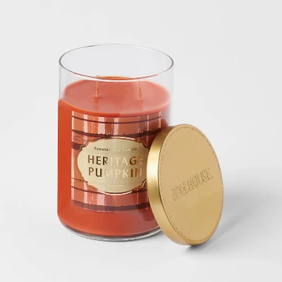 21.5oz Lidded Glass Jar 2-Wick Heritage Pumpkin Candle - Opalhouse™ 2 21.5oz Lidded Glass Jar 2-Wick Heritage Pumpkin Candle - Opalhouse™ - Image 2