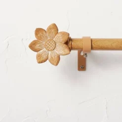 Flower Faux Wood Curtain Rod Natural Wood - Opalhouse™ Designed With Jungalow™ -Home design GUEST c5b5a613 8f9b 4e84 9eff 5ca6e3369a7b