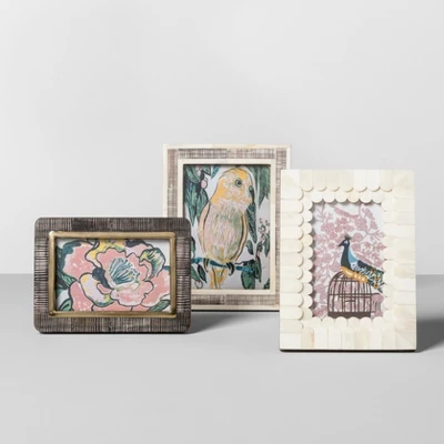 5" X 7" Scratched Bone Photo Frame Light Brown - Opalhouse™ 3 5" X 7" Scratched Bone Photo Frame Light Brown - Opalhouse™ - Image 3