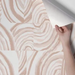 Agate Stone Peel & Stick Wallpaper Cream - Opalhouse™: Removable, Self-Adhesive, Geometric Swirl, 27.5 Sq Ft Coverage -Home design GUEST e1e8e31e 853b 4c4b 8c66 55085474b2db