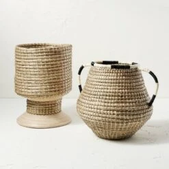 Seasgrass And Bamboo Woven Pedestal Vase - Opalhouse™ Designed With Jungalow™ -Home design GUEST f40310db 34b9 40f3 aeb2 f7887abcfcc9