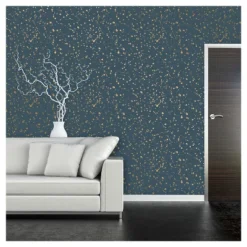 Celestial Peel & Stick Wallpaper Navy/Gold - Opalhouse™: Removable Vinyl, Self-Adhesive, Stain-Resistant, 27.5 Sq Ft Coverage -Home design GUEST f53edfa2 8c6c 4423 8c30 a5069fbc534b