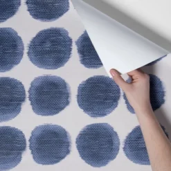 Textile Dot Peel & Stick Wallpaper Blue - Opalhouse™: Removable, Repositionable, Stain-Resistant, Washable Vinyl -Home design GUEST f5a9e8ea fe49 454c bffd 00ea49fb357d